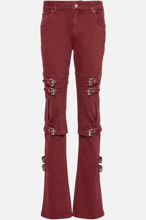 BLUMARINE Cutout mid-rise boyfriend jeans