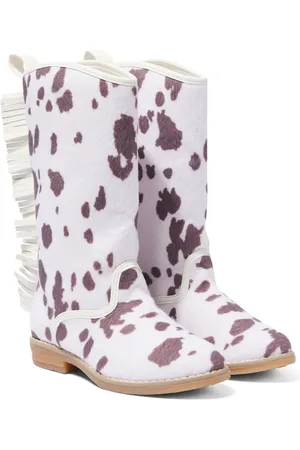 Stella McCartney Printed fringed cowboy boots