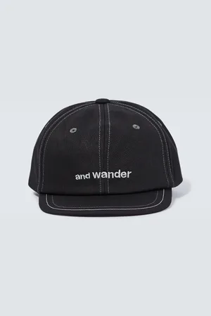 and wander Logo cotton twill cap