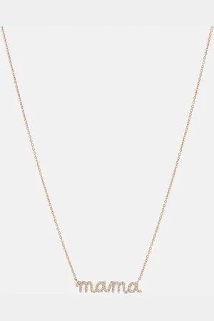 Sydney Evan Mama 14kt yellow necklace with diamonds