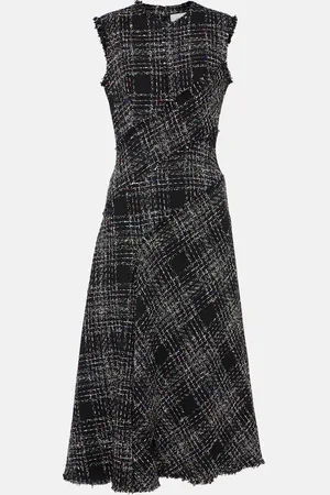 Erdem Cotton-blend tweed midi dress
