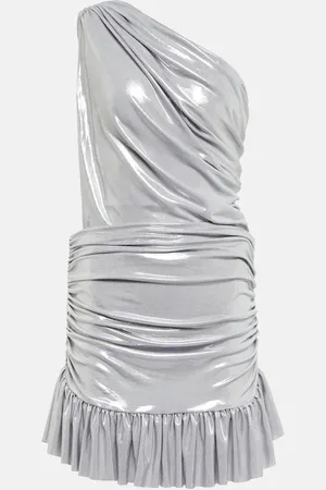 Norma Kamali One-shoulder lamÃ© minidress