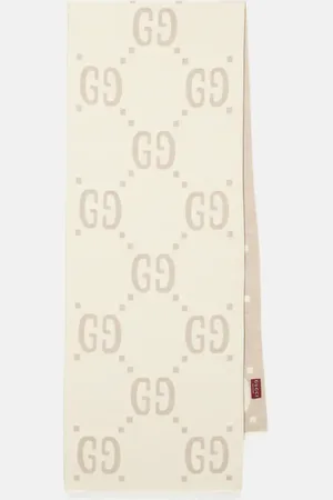 Gucci GG wool and silk scarf