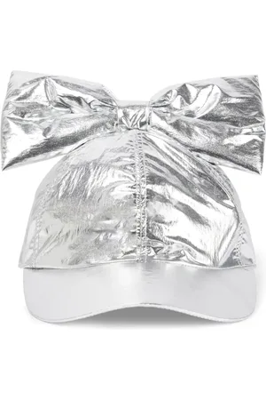 CAROLINE BOSMANS Bow-detail metallic baseball cap