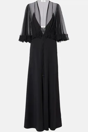 Chloé Ruffled silk-blend crÃªpe maxi dress