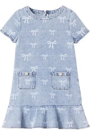 Self-Portrait Printed denim dress