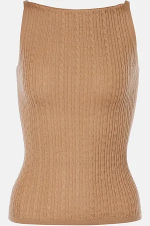 Loro Piana Rimella cable-knit cashmere and silk top