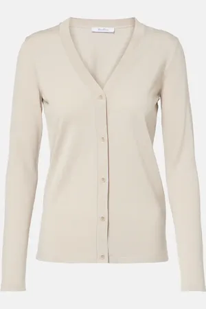 Max Mara Tennis striped cotton and silk cardigan