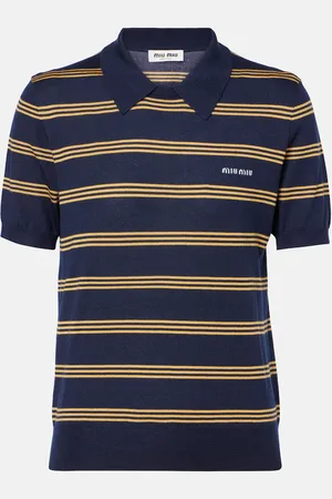 Miu Miu Knitted silk and cashmere polo shirt