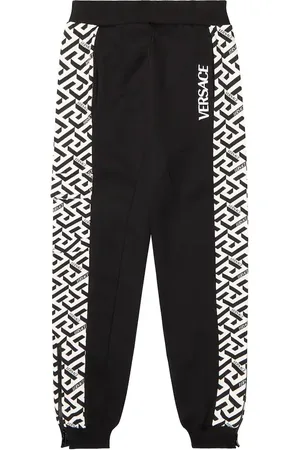 VERSACE La Greca cotton jersey sweatpants