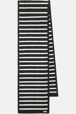 Balmain Striped cashmere-blend scarf