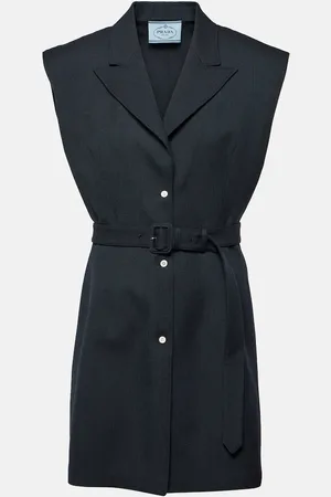 Prada Pinstripe oversized virgin wool vest