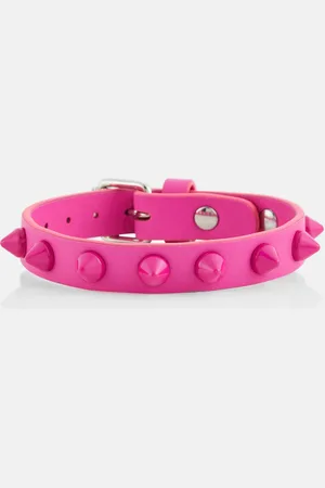 Christian Louboutin Loubilink embellished leather bracelet