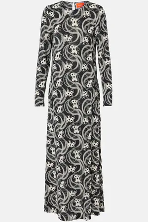 La DoubleJ Swing printed jersey midi dress