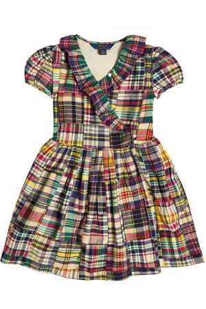Ralph Lauren Cotton madras wrap dress