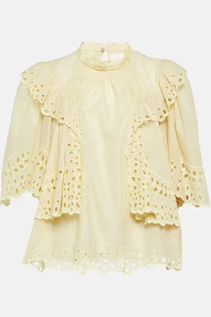 Marant Etoile Katia broderie anglaise cotton top