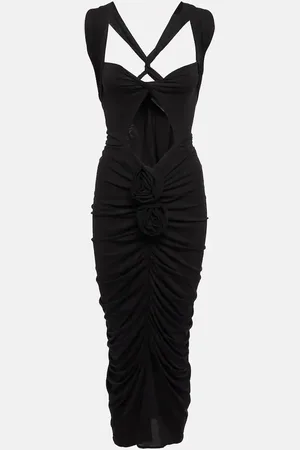 MAGDA BUTRYM Twisted halterneck midi dress