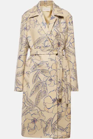DRIES VAN NOTEN Floral wool-blend trench coat