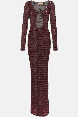 AYA MUSE Chyha embellished cutout maxi dress