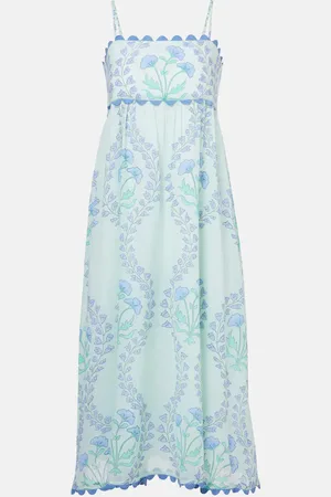 Juliet Dunn Floral cotton midi dress