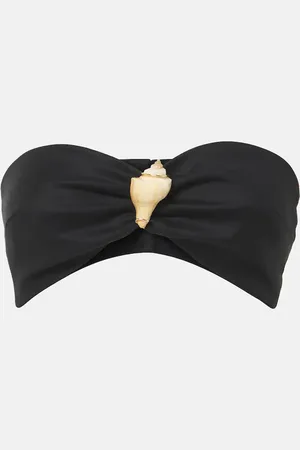 Adriana Degreas Embellished cotton-blend bandeau top