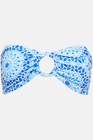 ALEXANDRA MIRO Carlotta printed bandeau bikini top