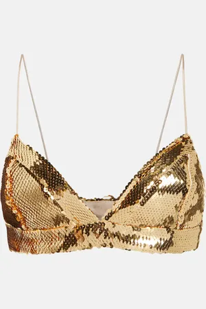 ALEX PERRY Aine sequined bralette
