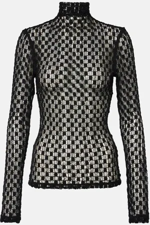 Rohe Cotton-blend lace turtleneck top