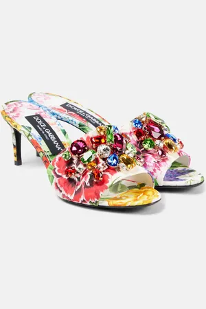 Dolce & Gabbana Kiera floral embellished brocade mules