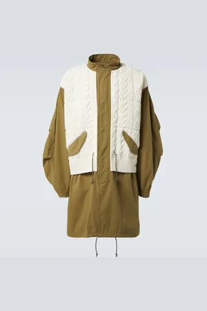 JUNYA WATANABE Aran wool-trimmed cotton jacket