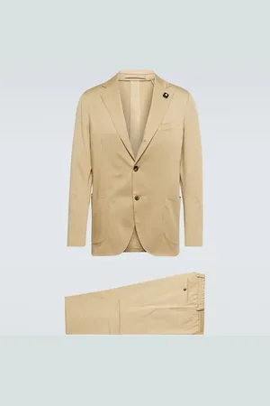 LARDINI Single-breasted cotton-blend suit