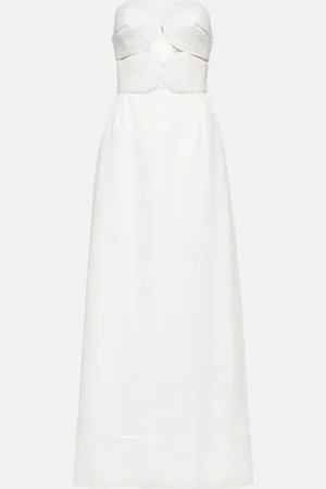 Adriana Degreas MatelassÃ© cutout strapless maxi dress