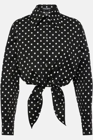 Dolce & Gabbana Cropped cotton-blend blouse