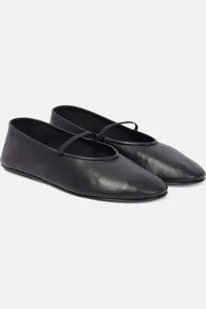 The Row Leather ballet flats