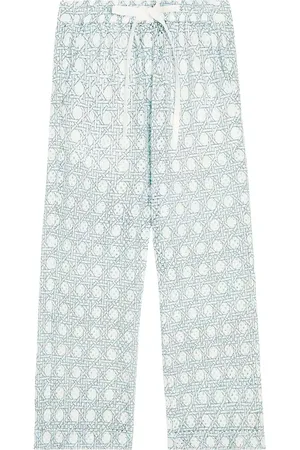 Marysia Montauk printed pointelle wide-leg pants