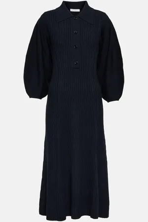 Chloé Ribbed-knit wool maxi dress