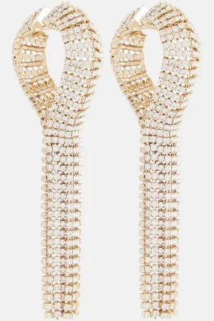 Paco rabanne Embellished chainmail drop earrings