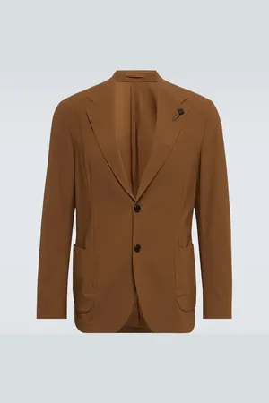 LARDINI Single-breasted gabardine blazer