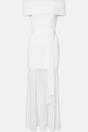Rebecca Vallance Mariana knitted off-shoulder midi dress