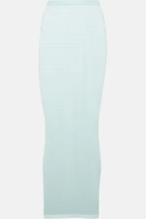 Alaïa Striped maxi skirt