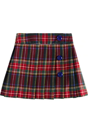 Dolce & Gabbana Wool-blend tartan skirt