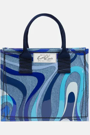 Puccini Marmo denim tote bag