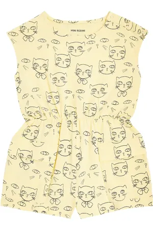 Mini Rodini Cathlethes cotton-blend playsuit