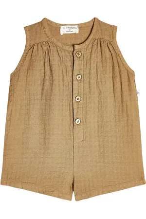 1+ IN THE FAMILY Baby Larissa checked cotton playsuit