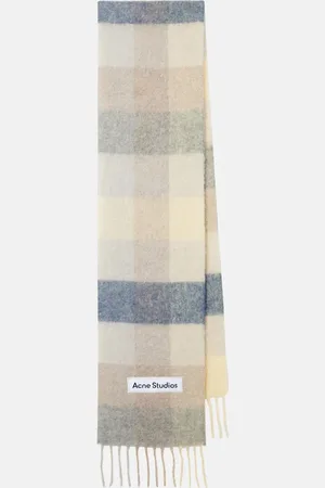 Acne Studios Vally checked wool-blend scarf