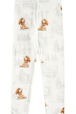 MONNALISA Printed cotton-blend leggings