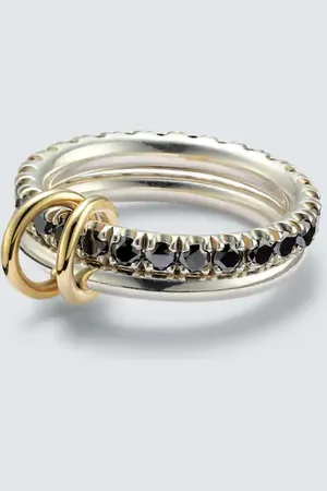 SPINELLI KILCOLLIN Enzo SG Noir sterling and 18kt gold ring with black diamonds