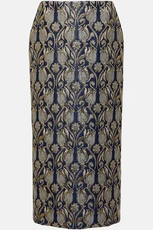 VALENTINO Mossi brocade midi skirt