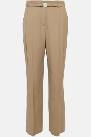 Brunello Cucinelli High-rise straight wool-blend pants