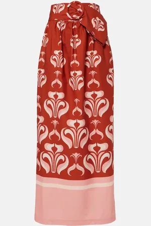 Adriana Degreas Gathered cotton poplin maxi skirt